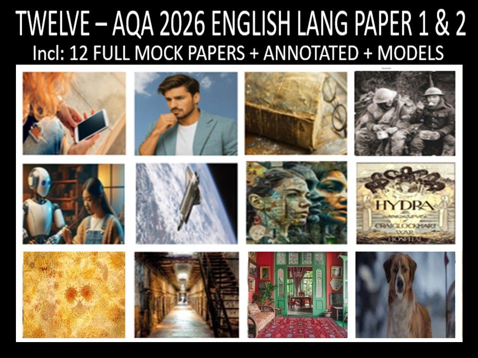 TWELVE - AQA PAPER 1 & 2 | 2026 FULL MOCKS | ANNOTATED | MODELS