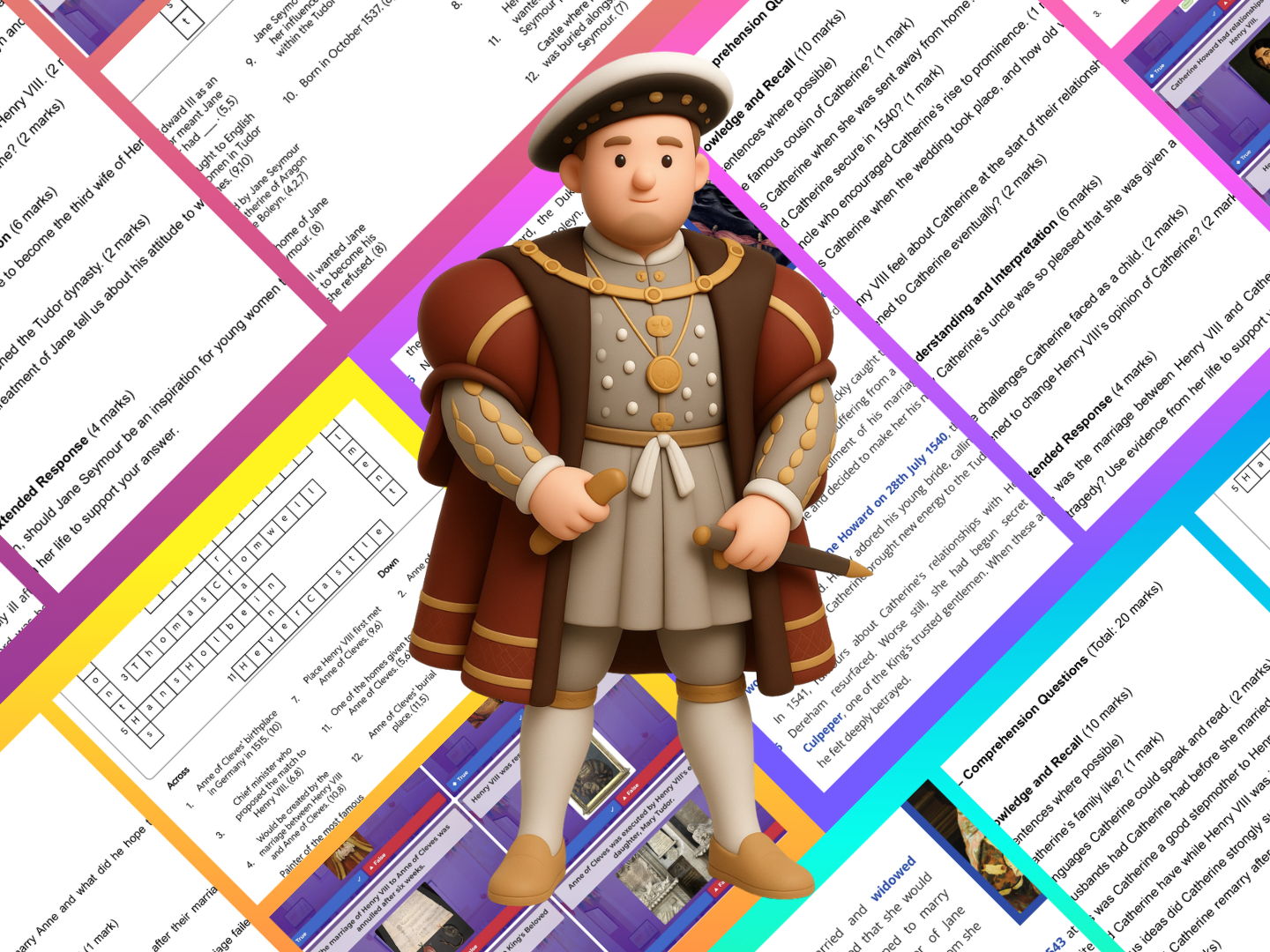 KS2/KS3 The Tudors - Six Wives of Henry VIII: Lesson Packs Bundle