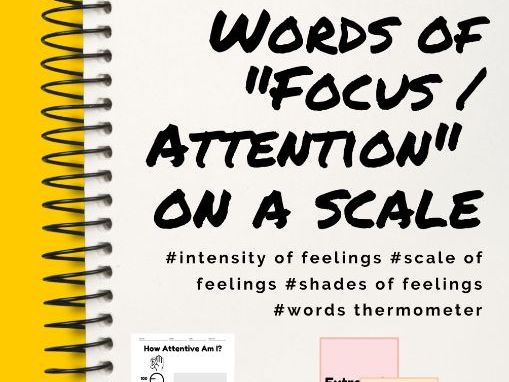 Words Thermometer - Words for Focus on a Scale