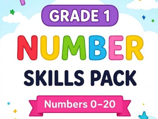 Grade 1 Number Skills Pack (0–20)
