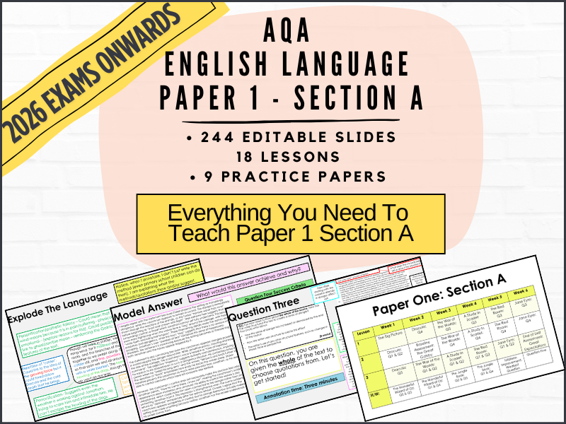 2026+ AQA English Language Paper 1 Section A