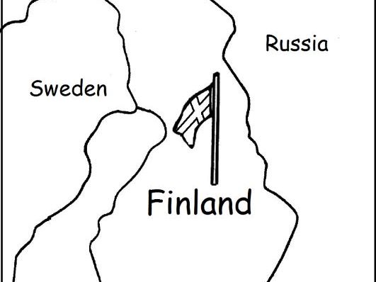 FINLAND - Printable handout with map and flag | Teaching Resources FINLAND - Printable handout with map and flag | Teaching Resources