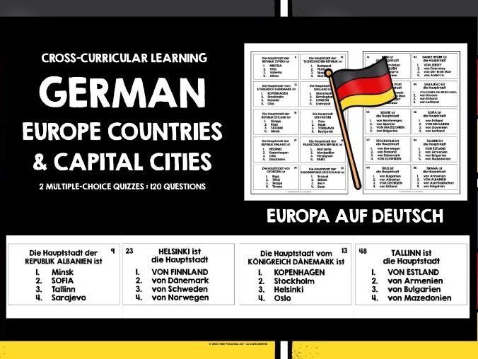 German Europe Countries & Capitals Quizzes | German Speaking & Listening