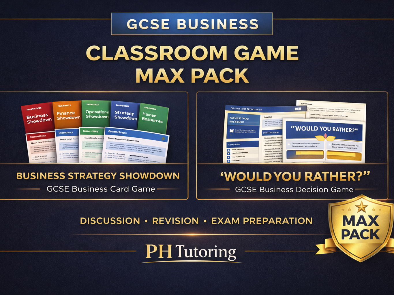GCSE Business Classroom Games Bundle | Strategy Showdown + Would You Rather | MAX Pack