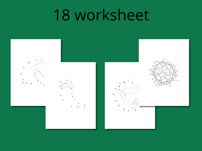 Nature & Plants Connect the Dots – Fine Motor Skills Worksheets