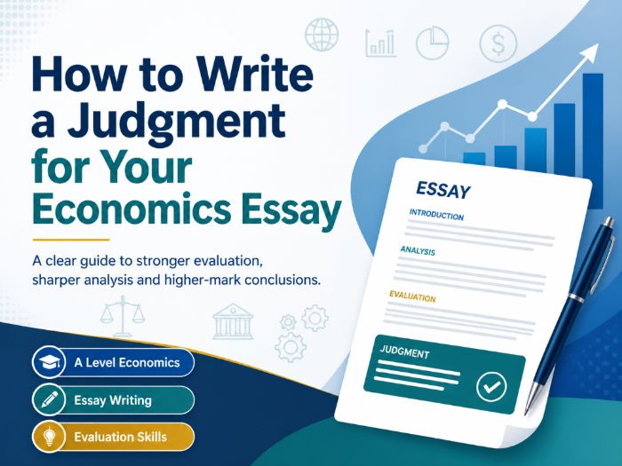 How to write a judgment for your economics essay