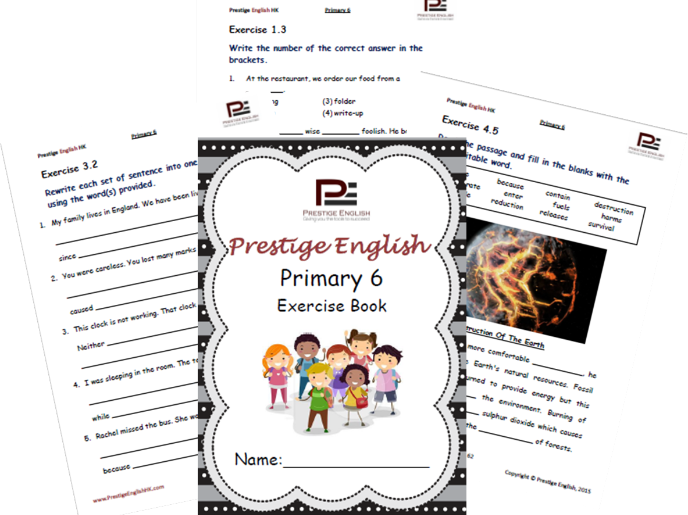 English Exercise Book – Primary 6 (ages 10+)(Vocabulary, Grammar, Comprehension)