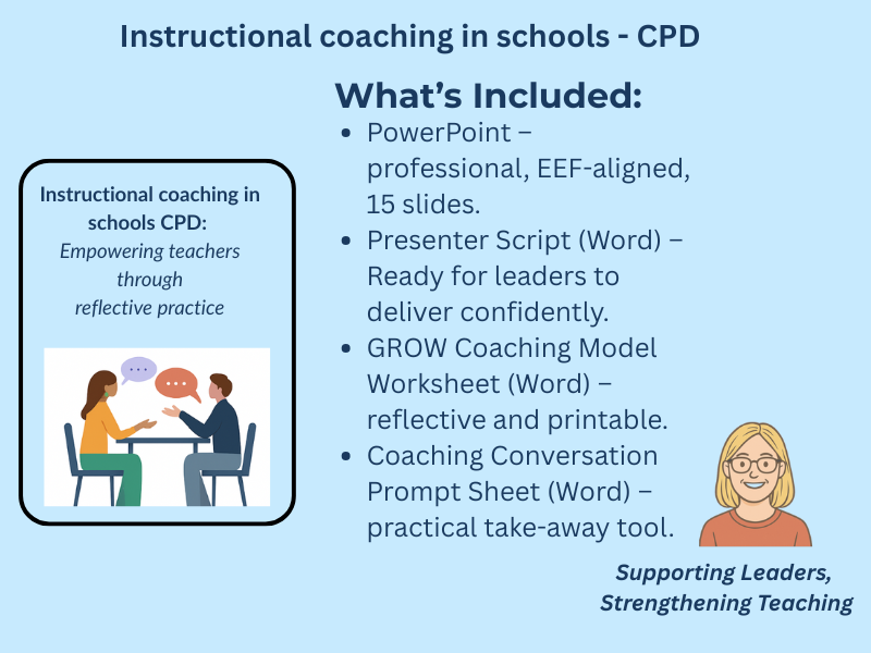 Instructional Coaching in Schools – Complete CPD Training Pack for ...