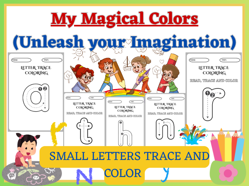 Art & Coloring worksheet – Creative Fun for Students (small letter trace coloring).