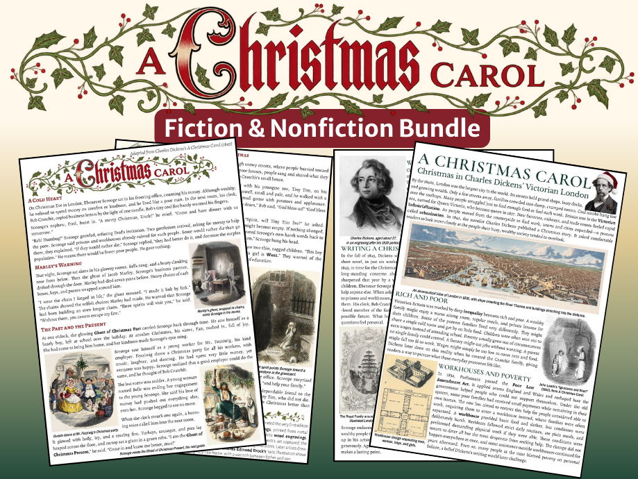 A Christmas Carol Worksheets Bundle