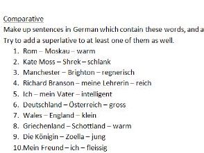 German comparative task