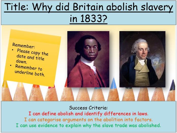 KS3 History: British Abolition of Slavery