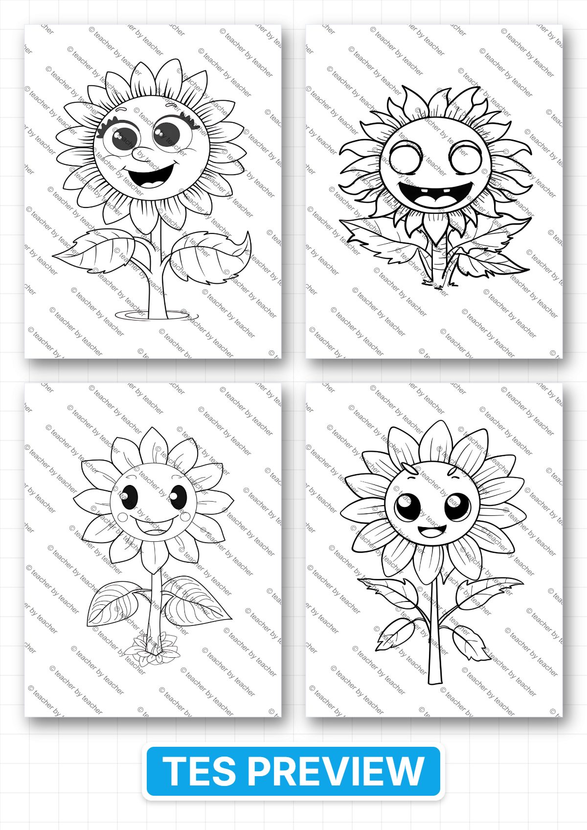 Sunflower Colouring Pages - Spring Summer Art Activities | Fine Motor ...