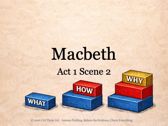 Crit Think Macbeth: Act 1 Scene 2 PowerPoint Lesson
