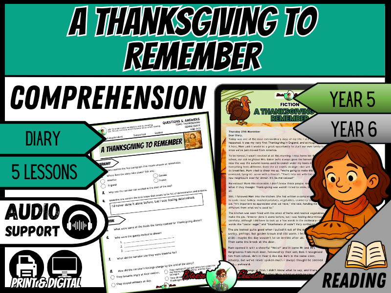 A Thanksgiving to Remember | Reading Comprehension | Year 5/6