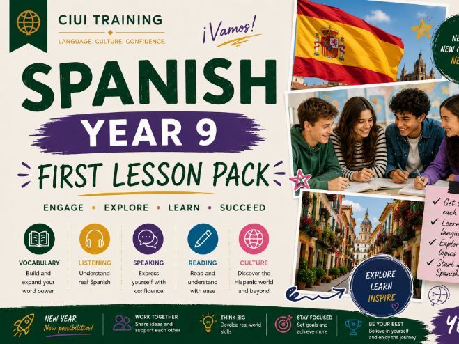 Spanish First Lesson of the Year | Year 9 (KS3) | Back to School | Complete No Prep Lesson Pack