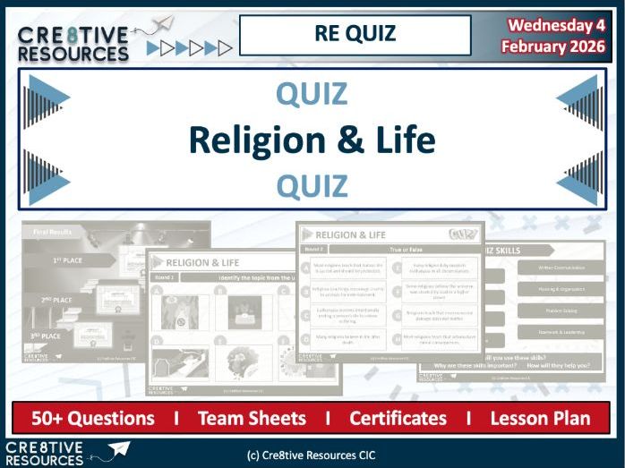 Religion & Life RE Quiz