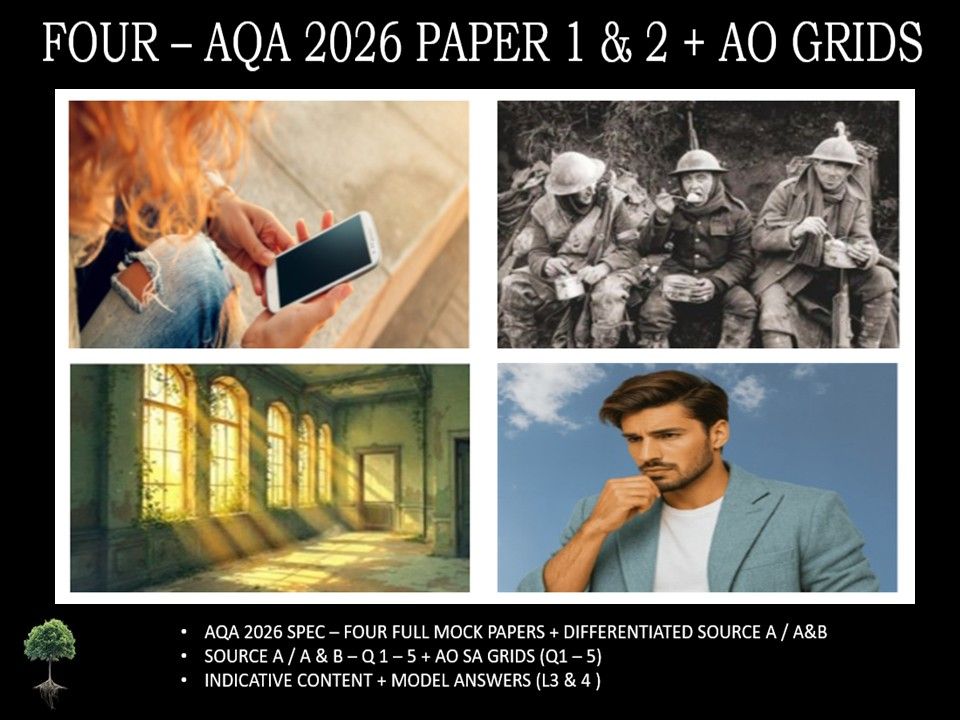 FOUR - AQA PAPER 1 & 2 | 2026 FULL MOCKS | AO GRIDS