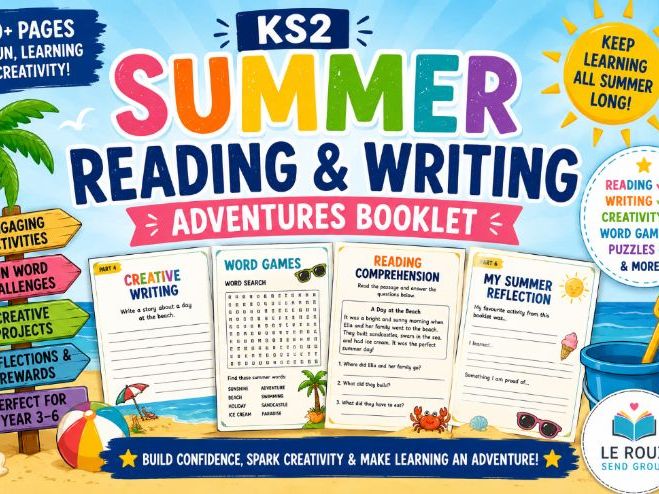 KS2 Summer Reading & Writing Adventures | Summer Activity Booklet