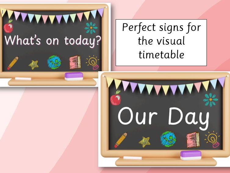 EYFS Timetable Sign