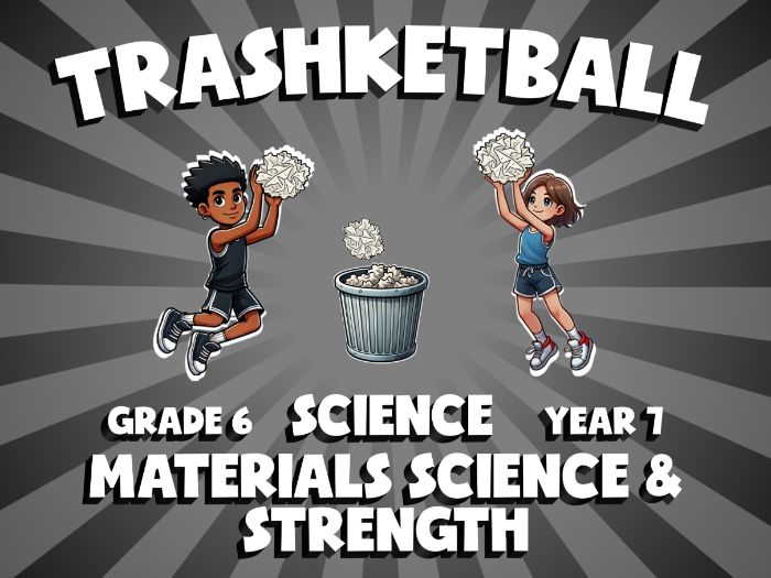 Materials Science & Strength TRASHKETBALL Science Game | No-Prep Year 7 Review Activity