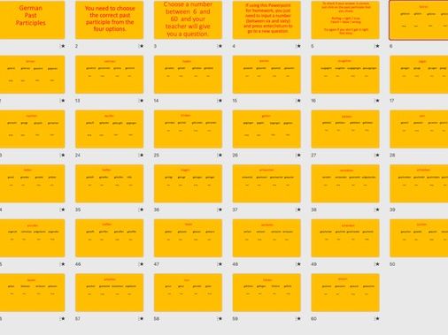 German past participles, Powerpoint