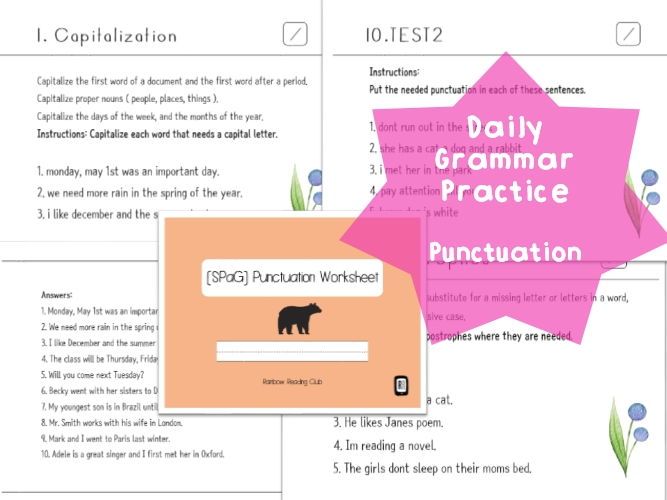 Printables Daily Grammar Practice Worksheets pictures daily grammar practice worksheets kaessey by lastlawn teaching resources
