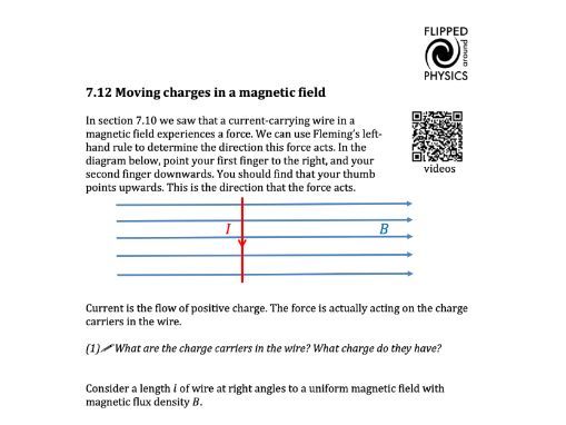 Moving charges in a magnetic field
