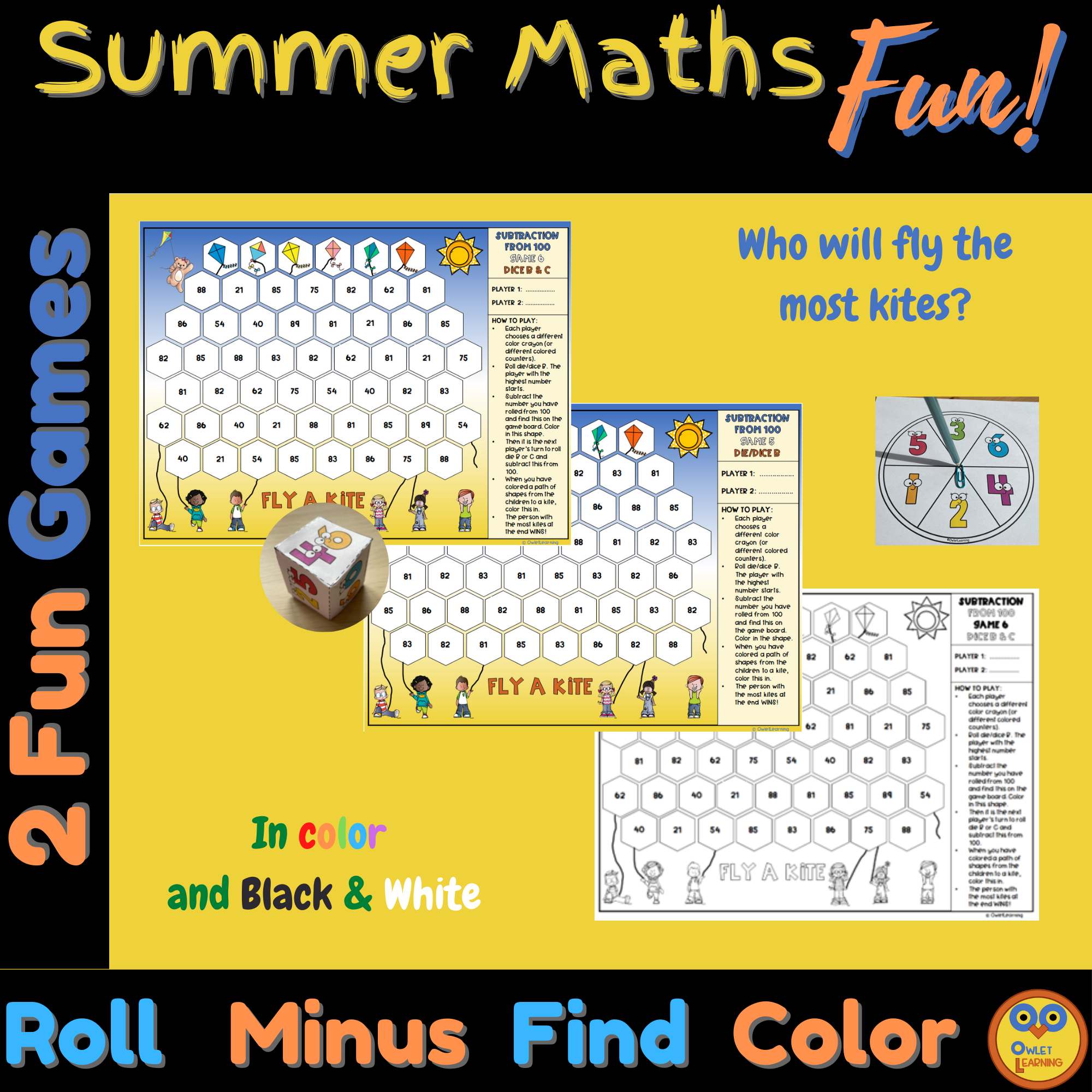 Summer Subtraction Fun Maths Games Subtract up to 100 for KS2