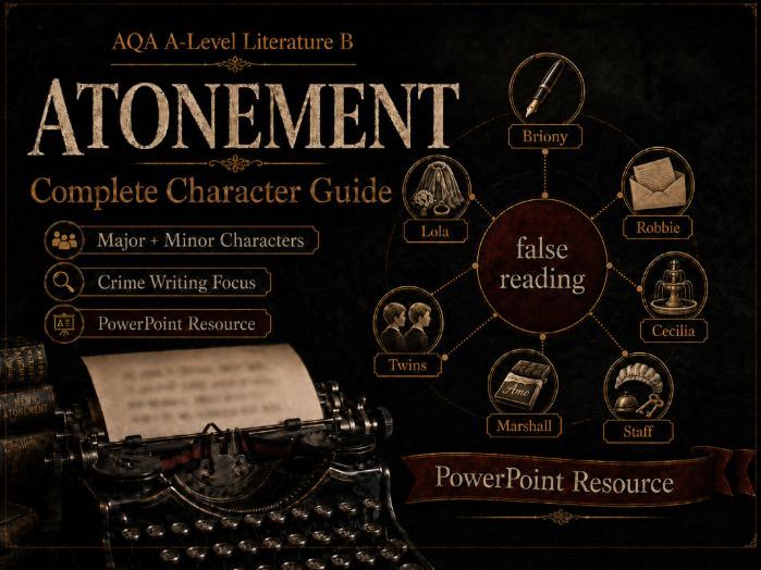 Atonement Complete Character Guide | Major and Minor Characters | AQA A-Level Literature.