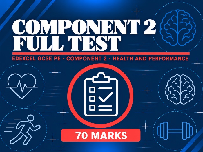 Edexcel GCSE PE Component 2 Health and Performance Full Test and Mark Scheme