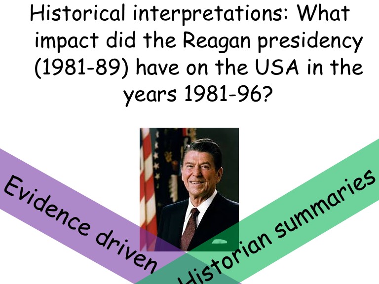What impact did the Reagan presidency (1981-89) have on the USA in the years 1981-96?