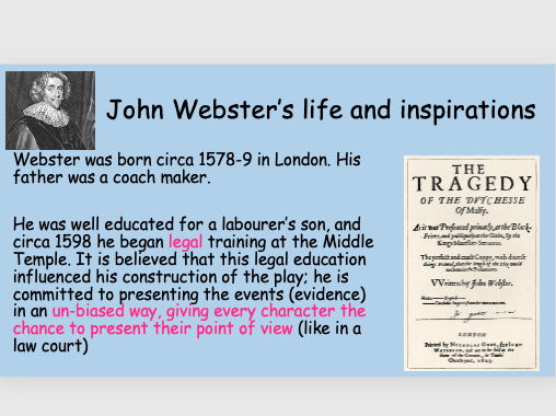 Duchess of Malfi context