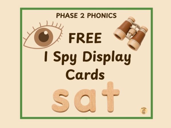 FREE Phase 2 Phonics I Spy Activity | EYFS Tuff Tray & Interactive Display Sample