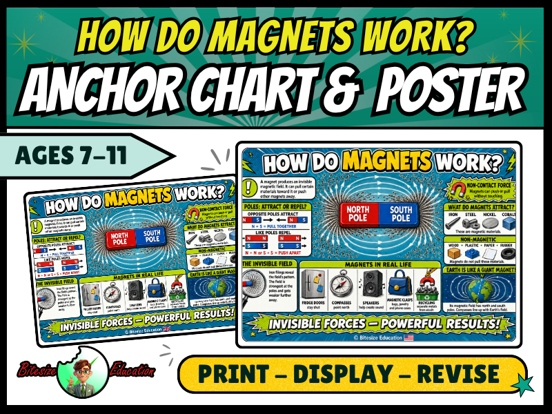 How Do Magnets Work? | Anchor Chart & Poster | Year 3 and 4