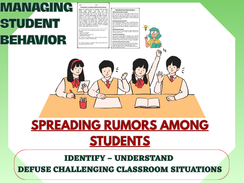 Spreading Rumors Among Students: A Complete Guide for Teachers, Parents, and Students.