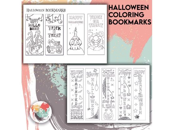 Halloween Coloring Bookmarks | Printable Activity for Kids