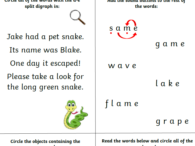 Split Digraph Worksheets Teaching Resources