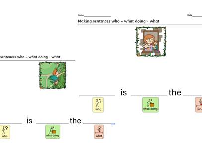 AAC Colourful Semantics Jack and the Beanstalk SEN