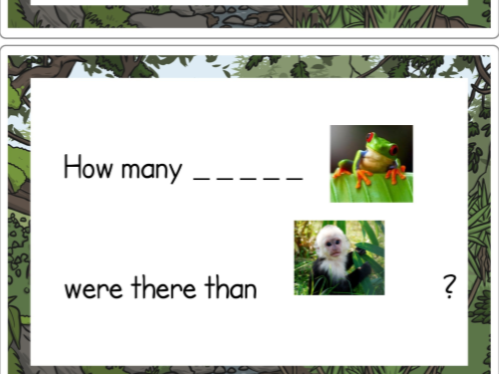 Year 1 Tally Charts using Jungle animals and handling data