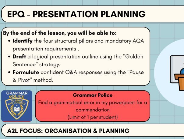 EPQ - Presentation & Q&A Planning Lesson (UPDATED)