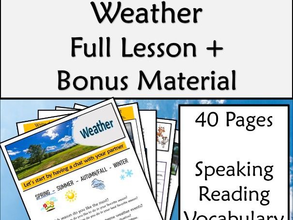 Weather Lesson Resources + Bonus Jigsaw Reading Articles