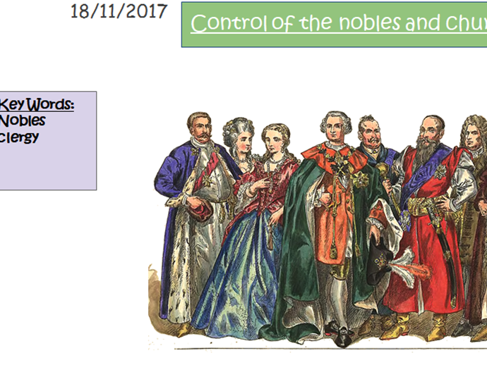 How William controlled the nobles and the church Key stage 3