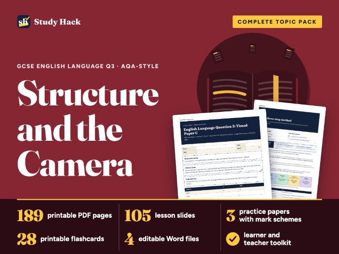 GCSE English Language Paper 1 Question 3: AQA-style structure guide, practice and model answers