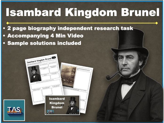 Engineer Isambard Kingdom Brunel | Research Task + Video and solutions