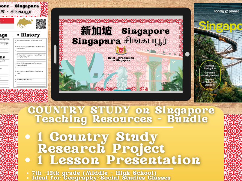Country Study Teaching Resources - Singapore - Social Studies + Geography