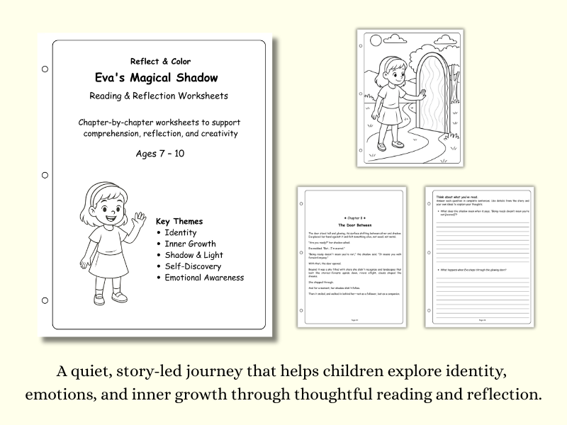 Eva’s Magical Shadow – Reflect & Color Pack (Ages 7–10)