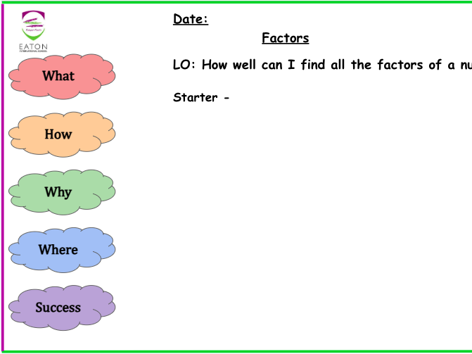 Primary - Factors
