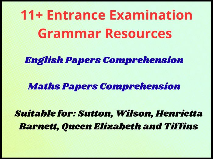 11+ Grammar Papers Bundle resources
