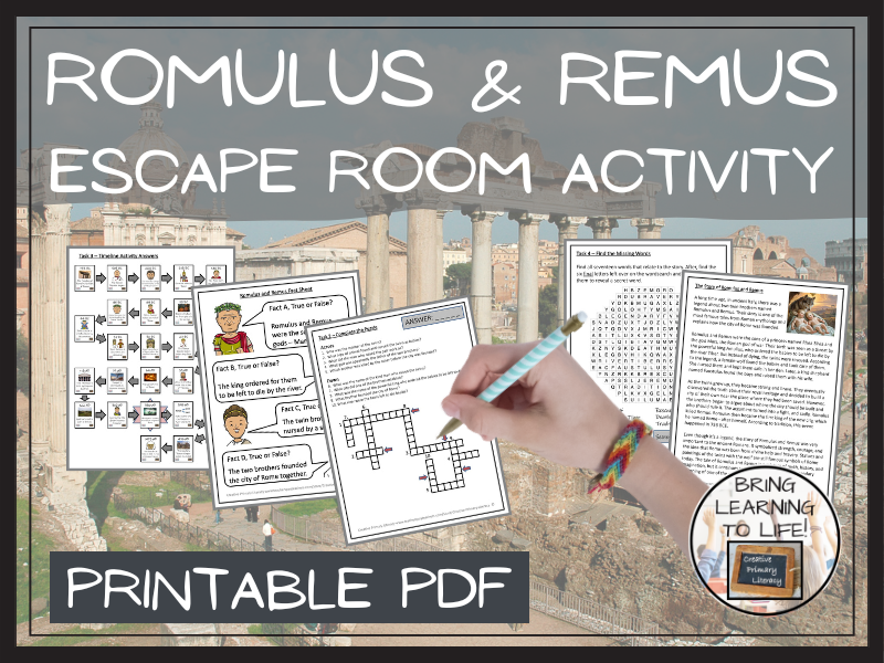 Romulus and Remus Escape Room Activity